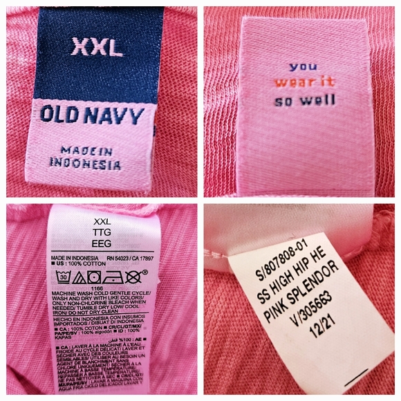 Size XXL Old Navy Hot Pink Short Sleeved V Neck Button Up Front Women's Summer - Picture 5 of 16